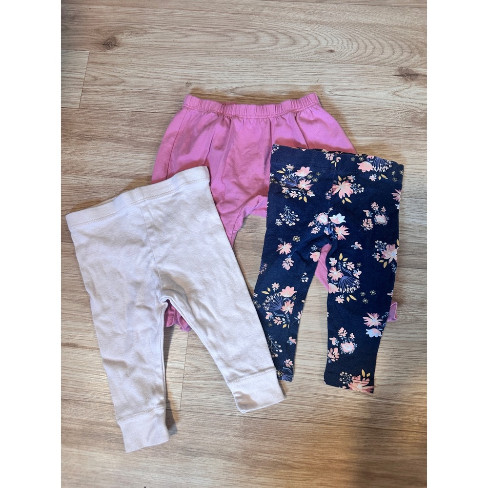 Baby Girl Pants 0-3M Floral Leggings Cloud Island Bonnie Baby Set